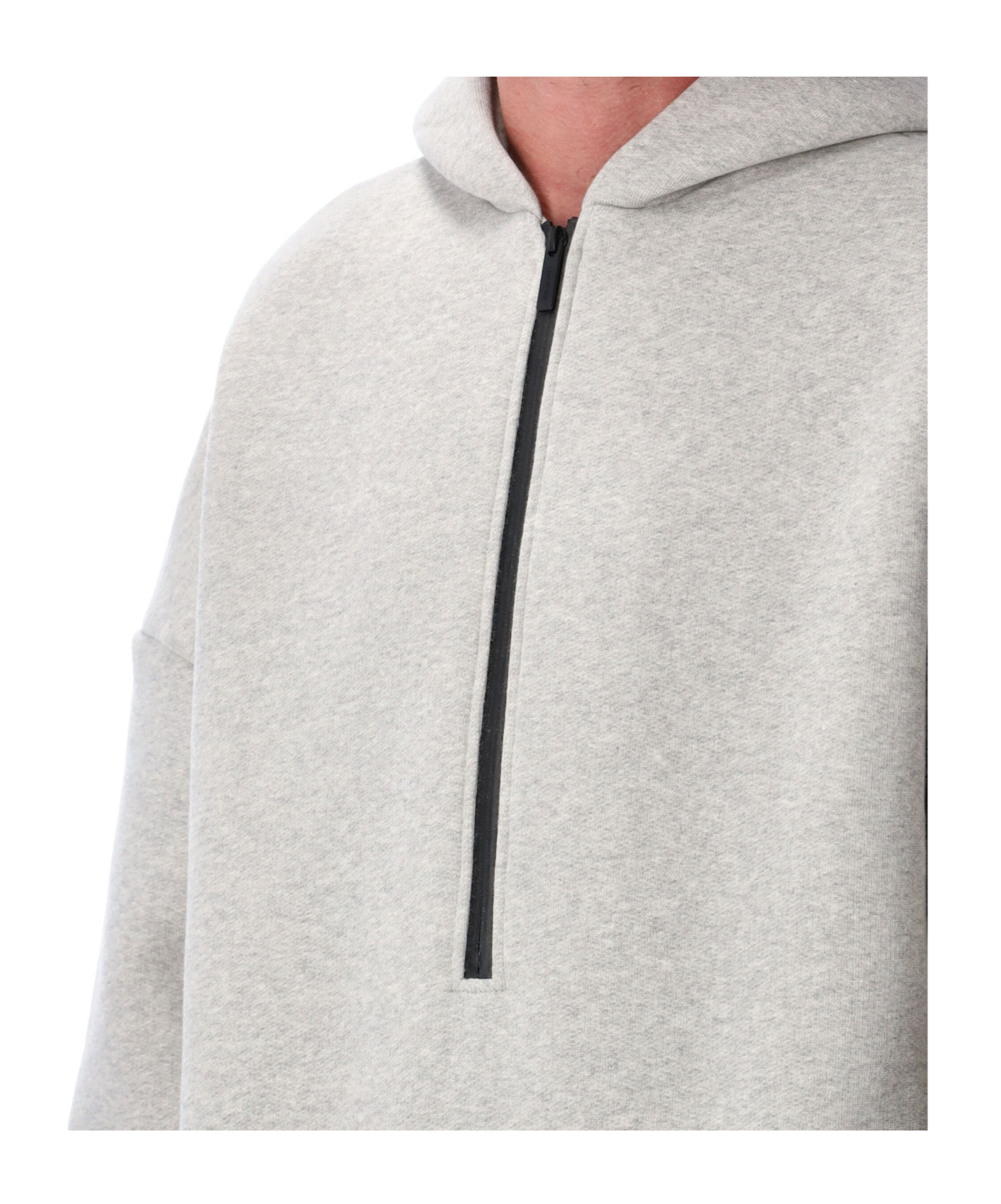 Fear Of God Relaxed Fit Grey Sweatshirt With Zip-up Front In Gray