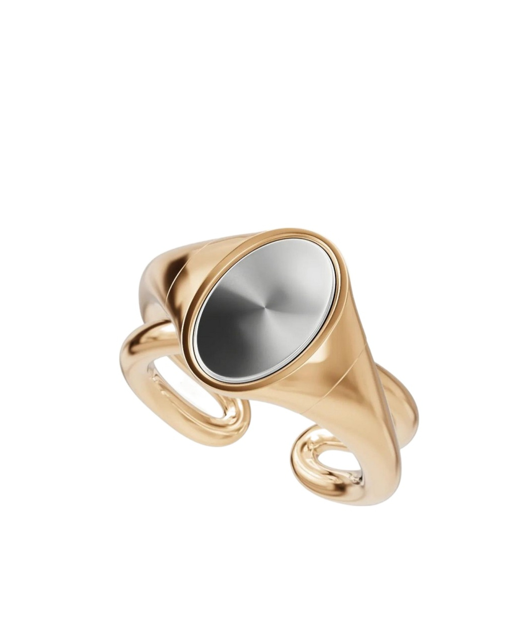 Charlotte Chesnais Polished Effect Ring In Yellow