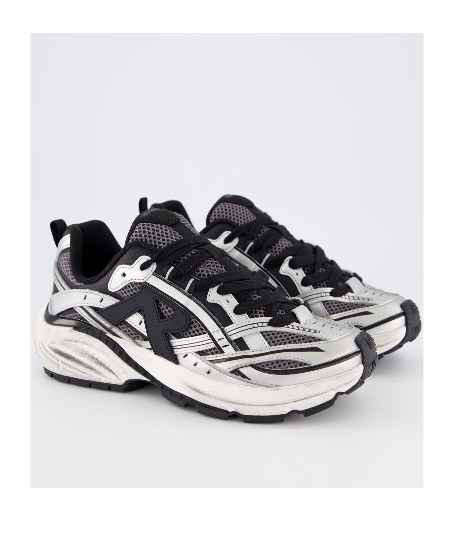 Represent Multicolor Mesh And Rubber Storm Runner Sneakers In White