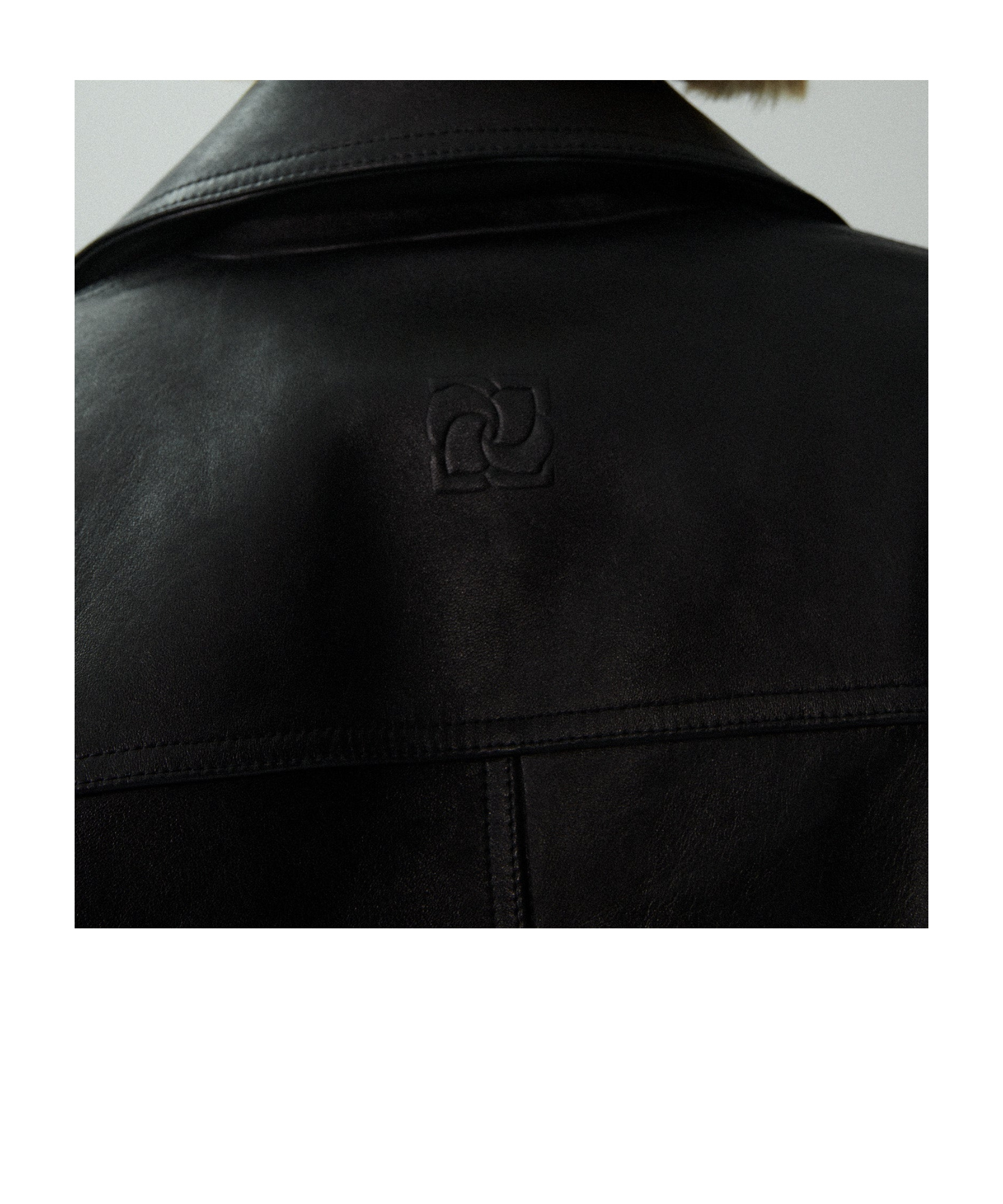 Magda Butrym Long-sleeved Leather Jacket In Black