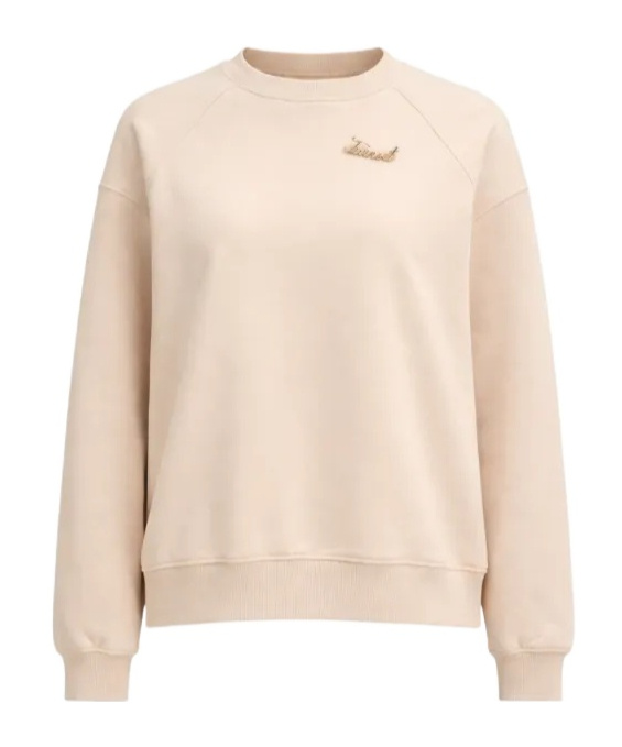 Twinset Logo-detail Long-sleeve Sweatshirt In Nude