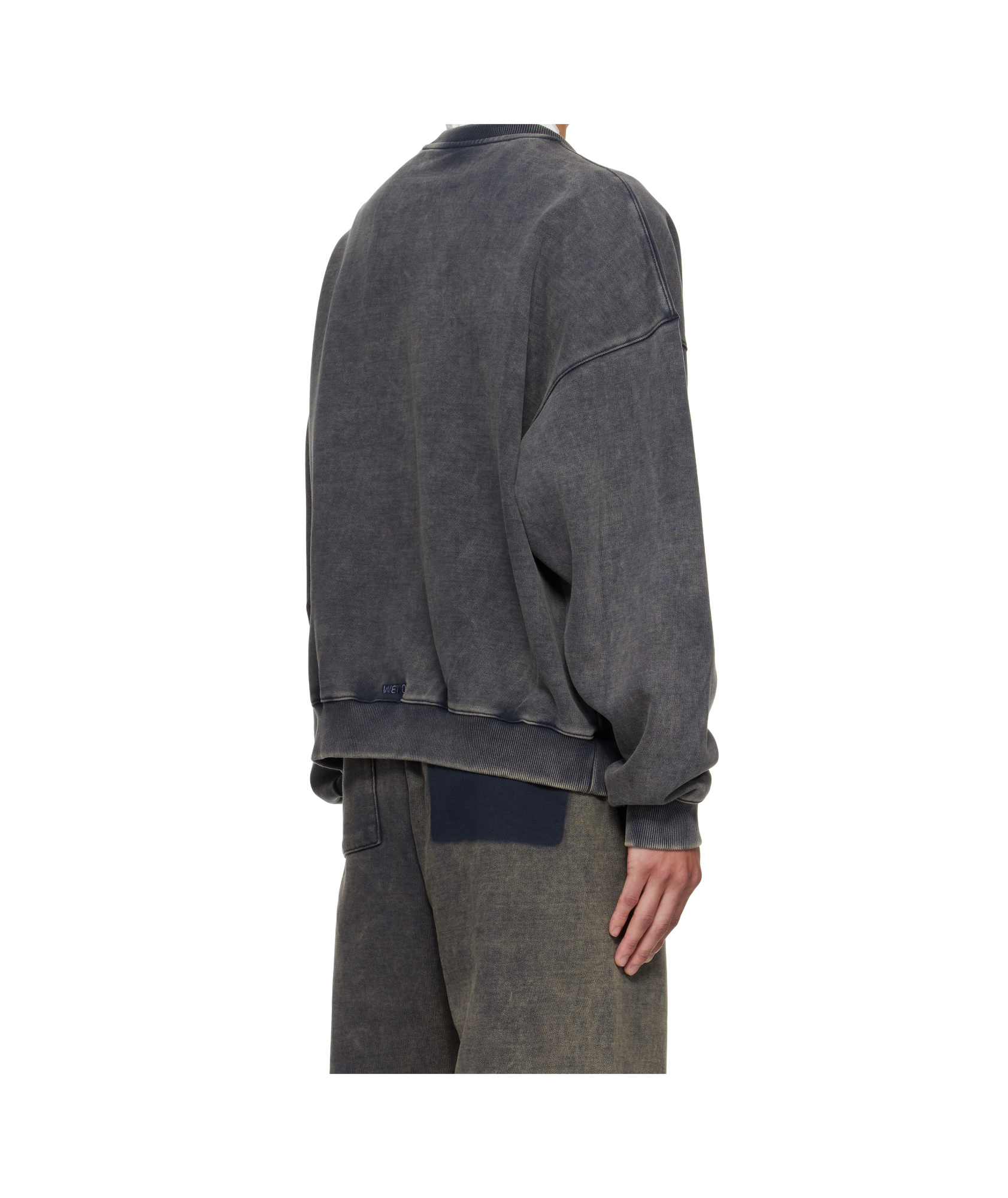 We11 Done Faded Round-necked Sweater In Gray