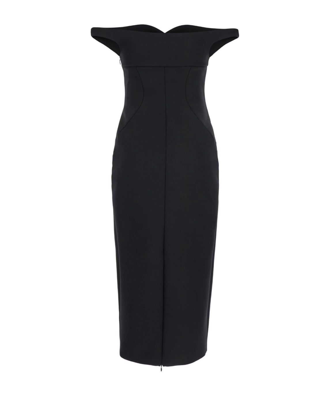 Philosophy Di Lorenzo Serafini Off-the-shoulder Tech Crepe Midi Dress In Black