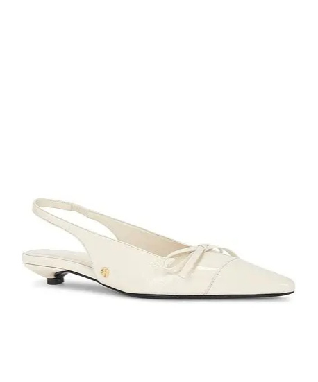 Anine Bing Zoey Slingback Pumps In White