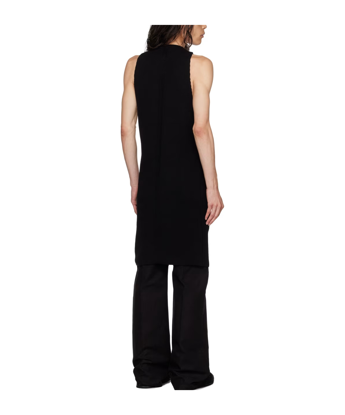 Rick Owens Luxor Long Vest In Black