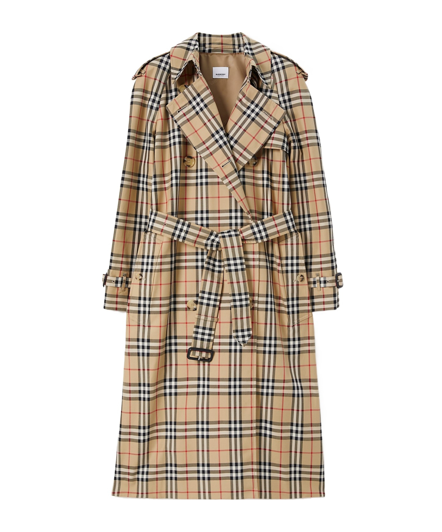 Shop Burberry Vintage Check-print Trench Coat In Nude