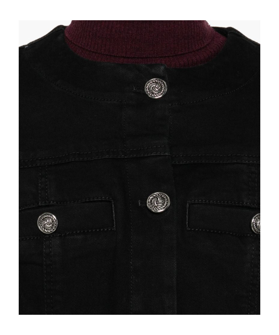 Liu •jo Button-up Jacket In Black