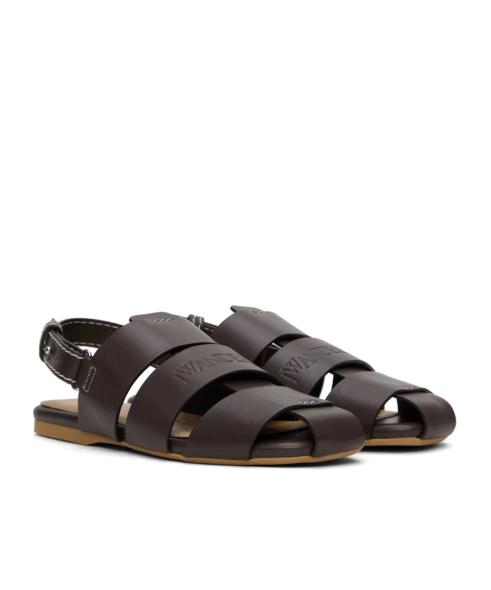 Jw Anderson Flat Sandals  Woman Color Brown In Black