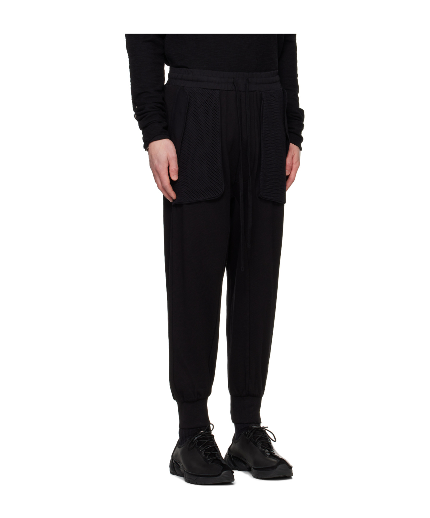 Thom Krom Tapered Drawstring Trousers In Black