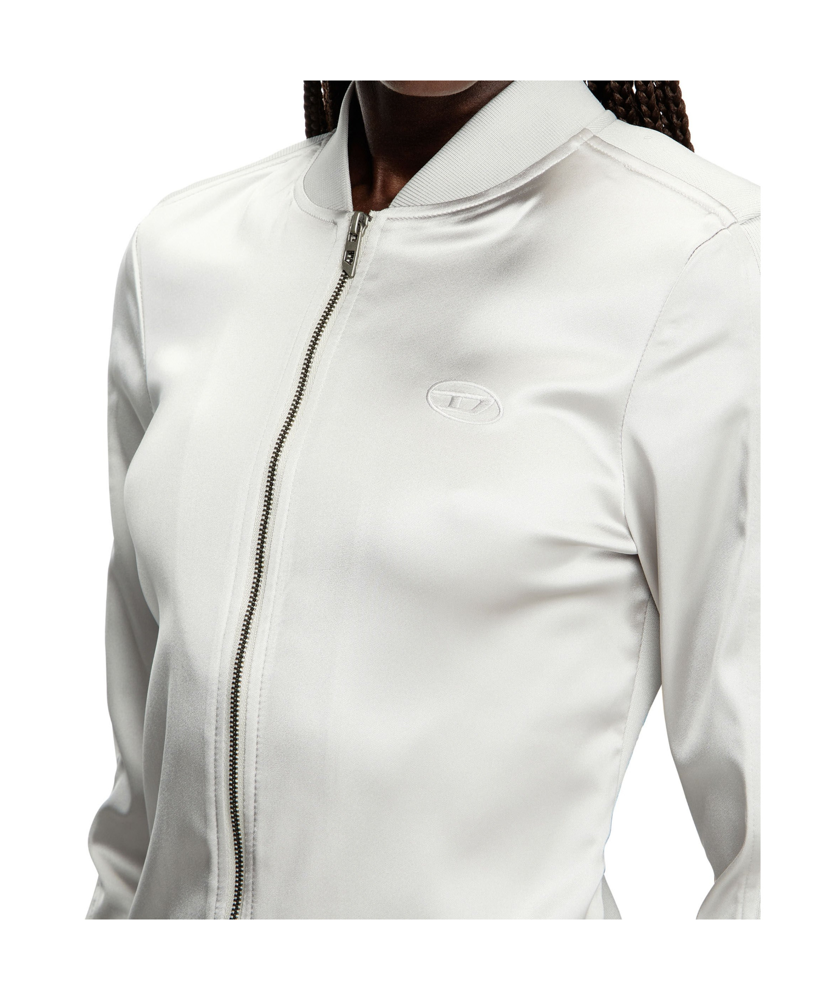 Diesel Rib-knit And Stretch Jacket In White