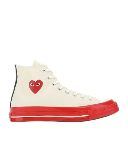 Comme Des Garçons Play X Converse Chuck 70 Lace-up Sneakers In White