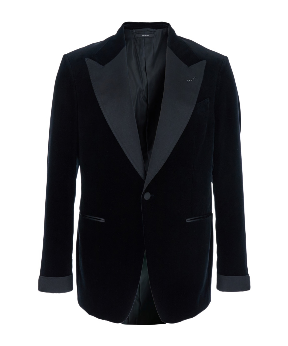 Tom Ford Shelton Tuxedo Jacket In Velluto Con Collo In Raso In Black