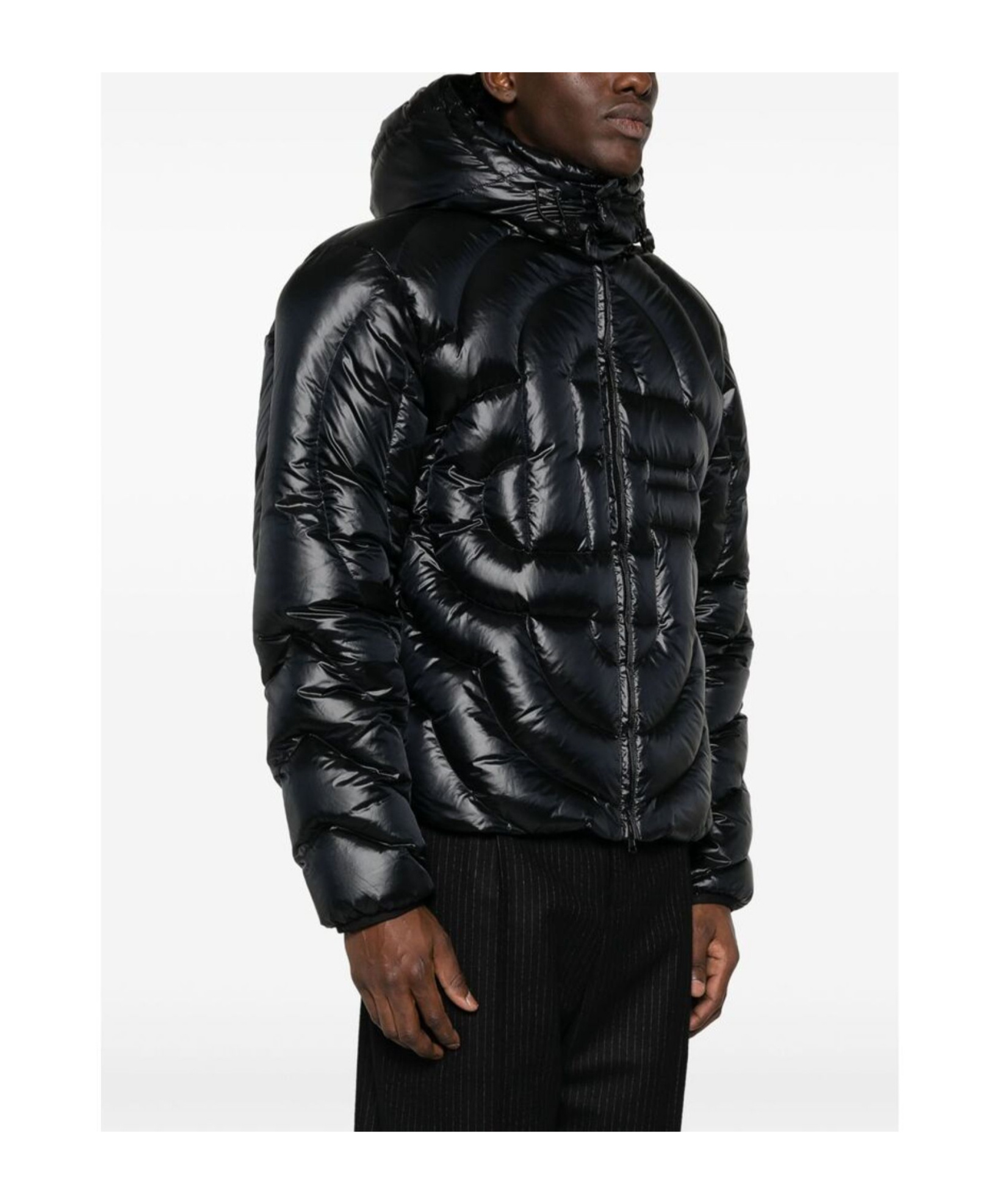 Casablanca Black Quilted Puffer Down Jacket In Black