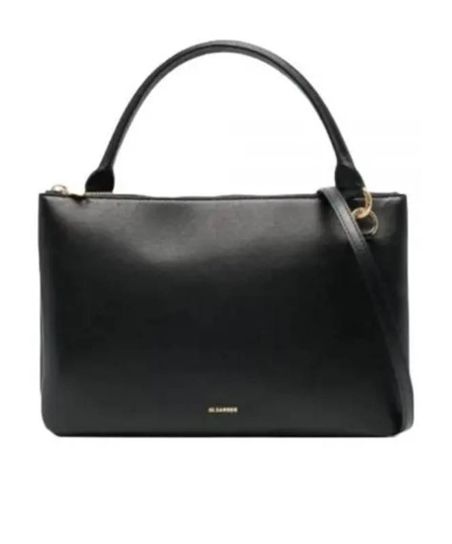 Jil Sander Leather Crossbody Bag In Black