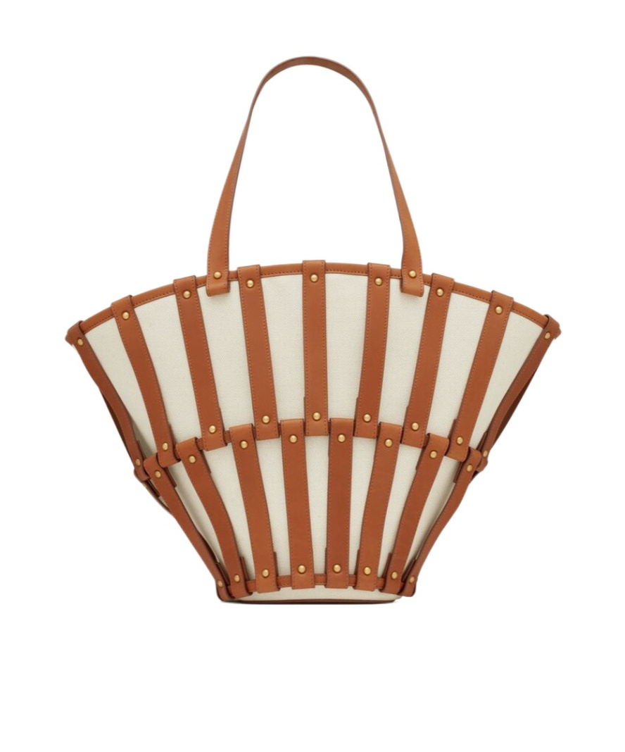 Saint Laurent Panier Basket Tote In Brown