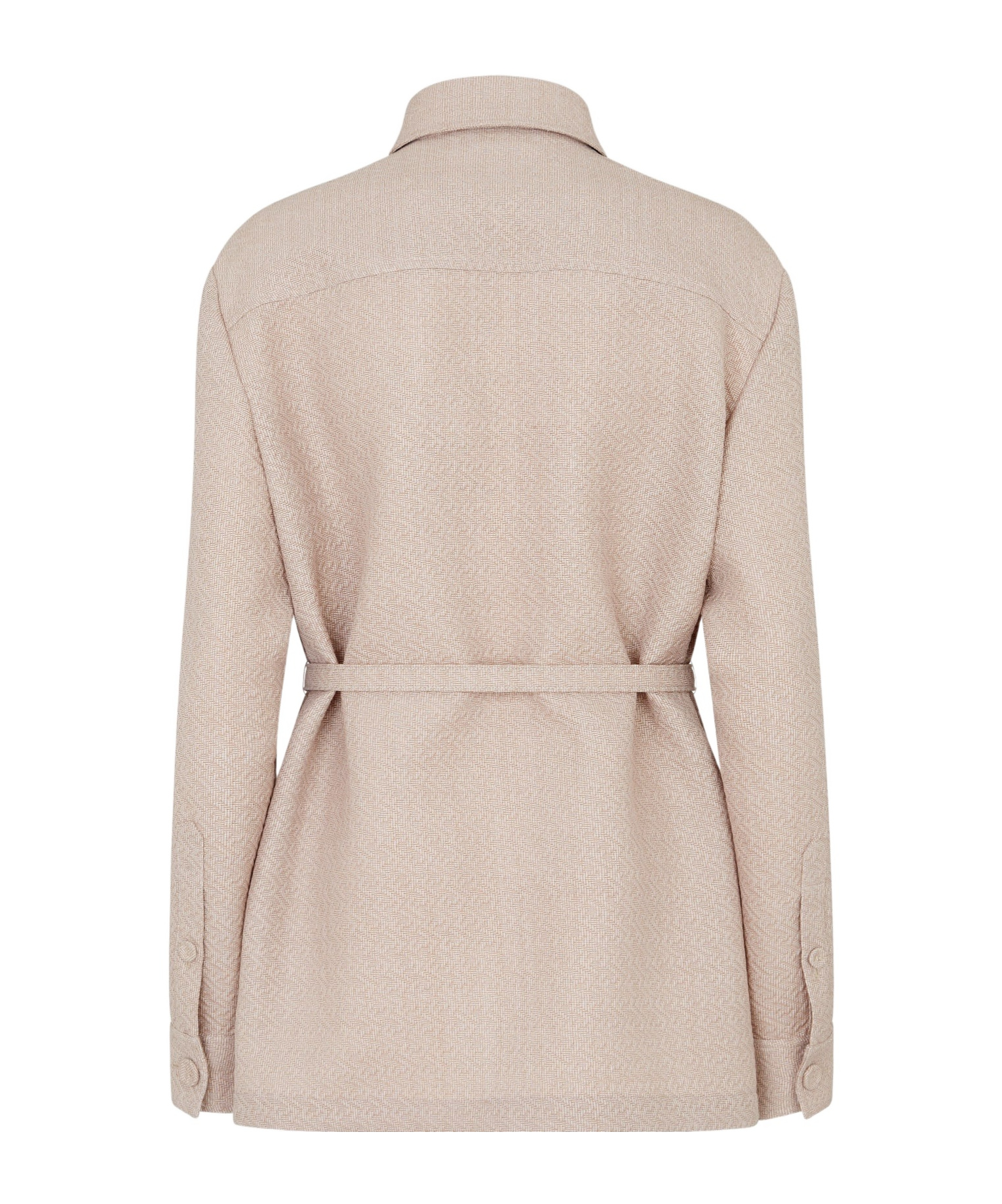Shop Fendi Brown Ff Wool Go-to Jacket In Nude