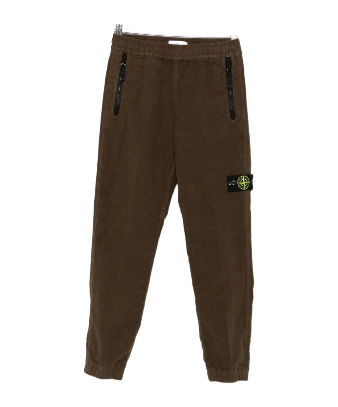 Stone Island Elastic Waist Sweatpants In Brown