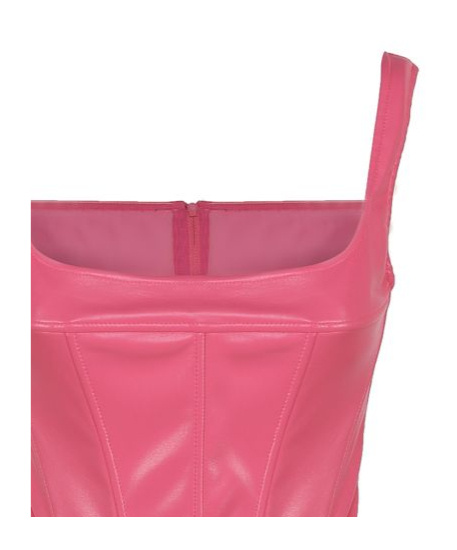 The Andamane Corset-style Cropped Top In Red