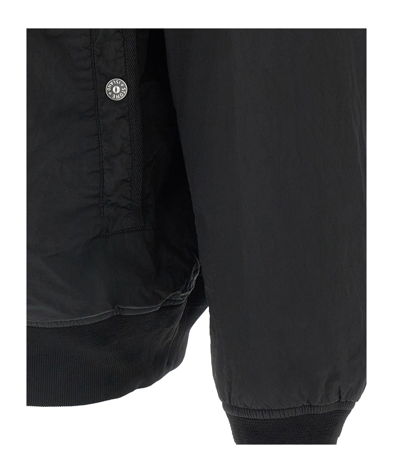 Stone Island Compass-badge Bomber Jacket In Black