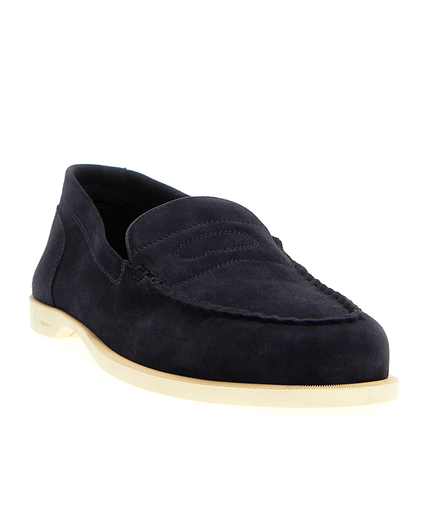 John Lobb Lopez Suede Loafers In Black