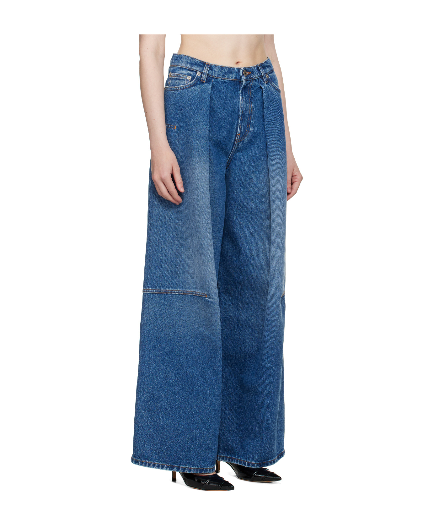 Jean Paul Gaultier Denim Jean With Foam Detail On The Back