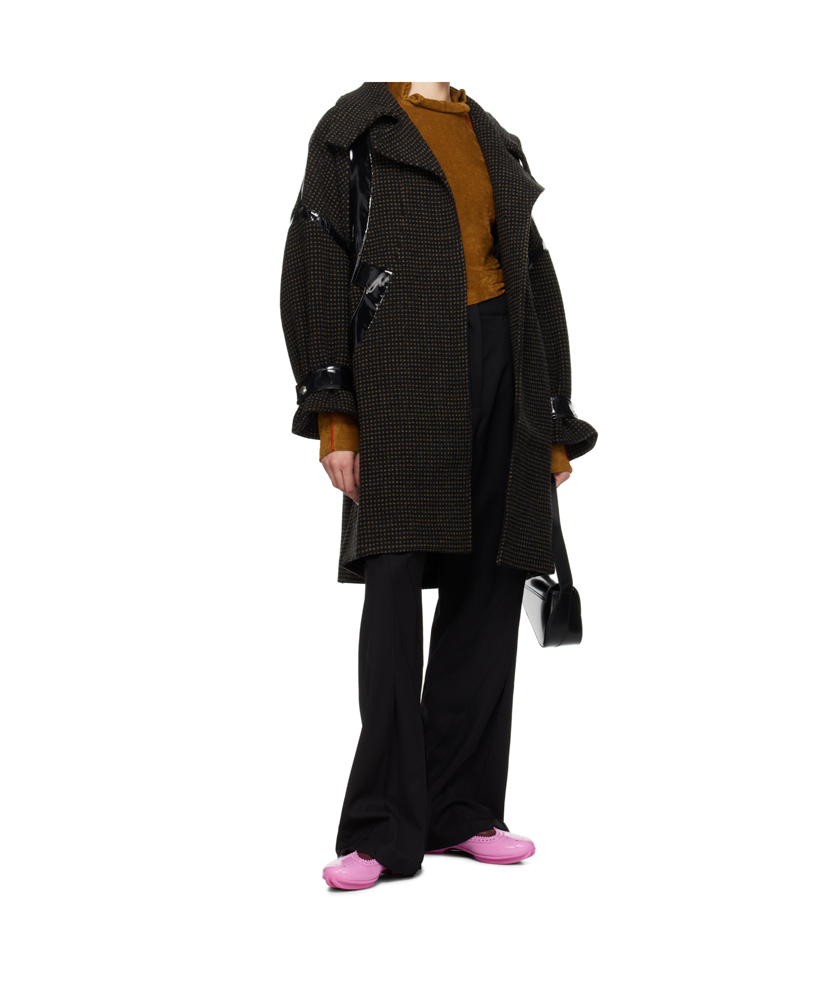 Kiko Kostadinov Black Stretch Wool Venari Wide-leg Pant