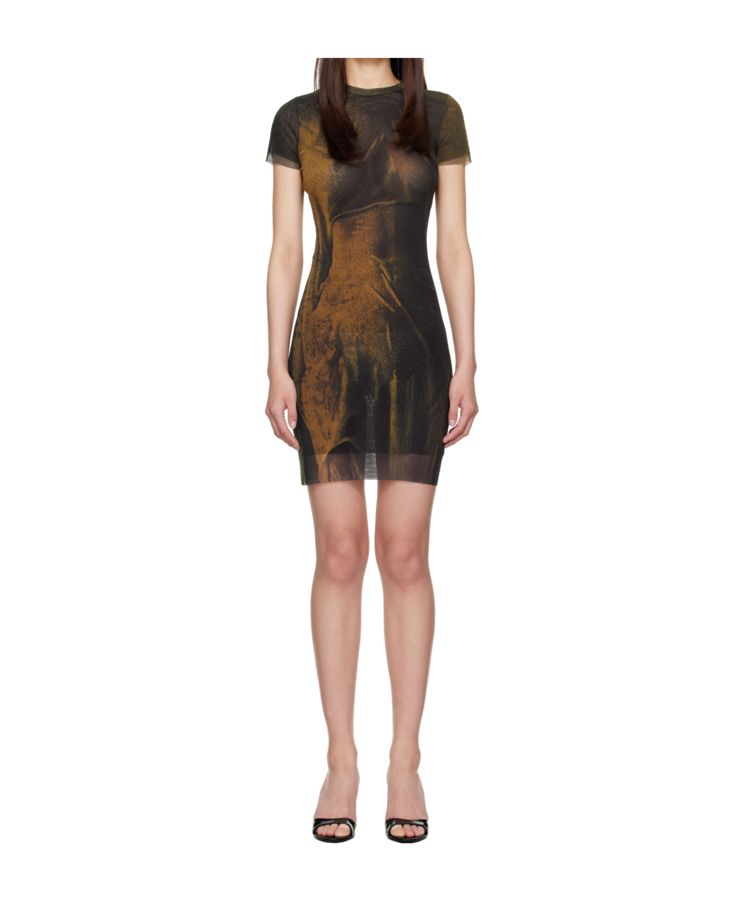 Jean Paul Gaultier Ssense Exclusive Green Printed Acid Water Minidress