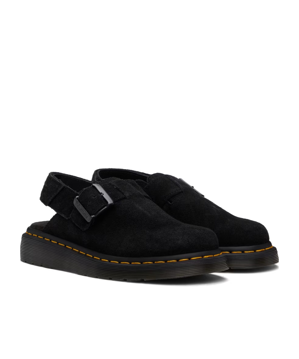 Shop Dr. Martens' Pin-button Detailed Flat Sandals In Black