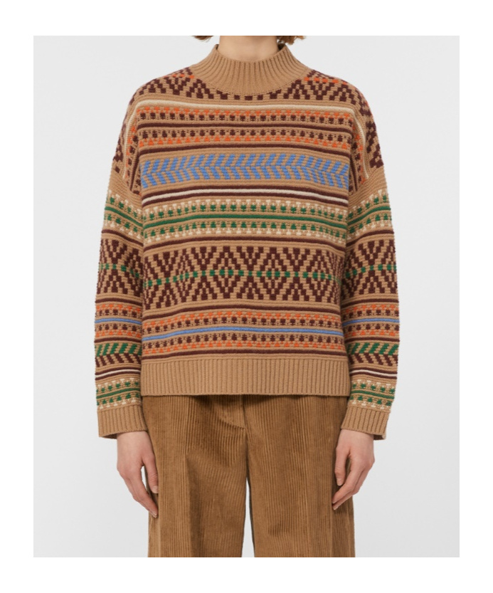 Weekend Max Mara Long Sleeve Sweater In Multi