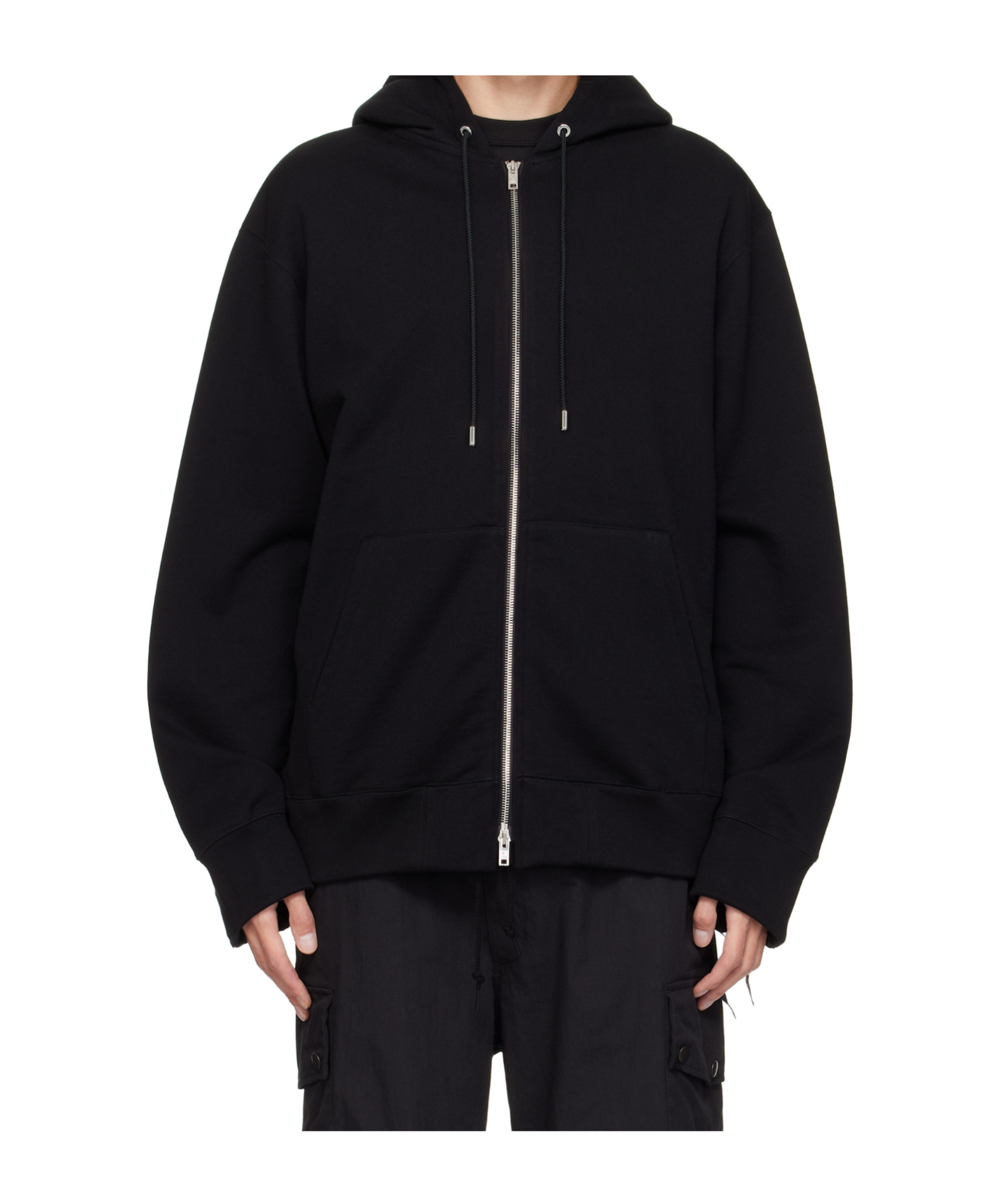 Mastermind Japan Long-sleeved Sweater Coat In Black