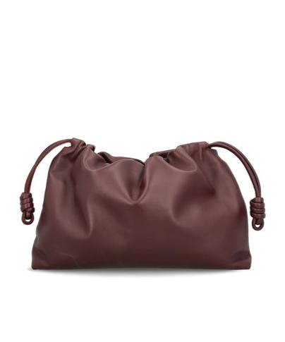 Loewe Flamenco Large Drawstring Purse Bag In Red