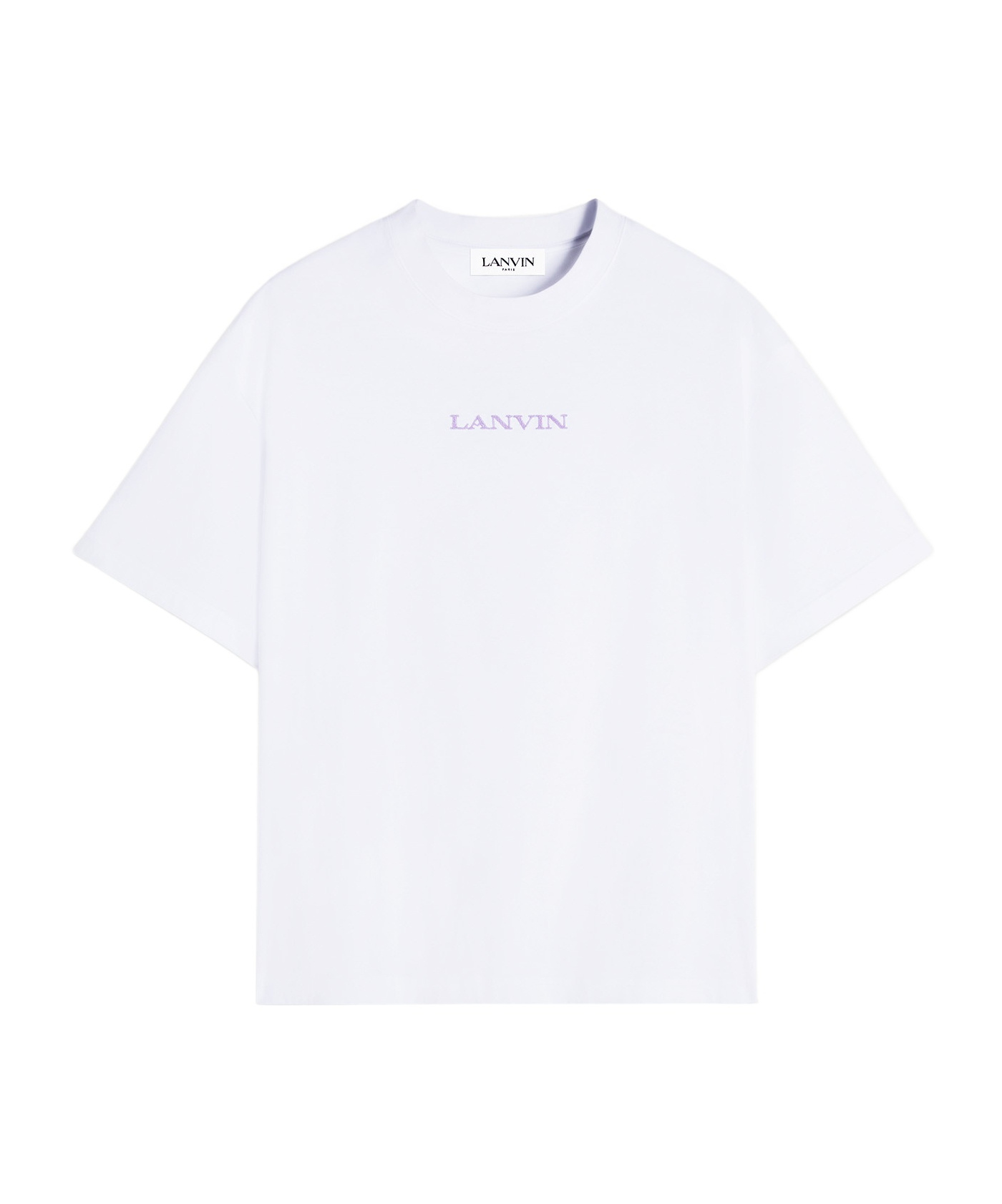 LANVIN LOGO-EMBROIDERED COTTON T-SHIRT