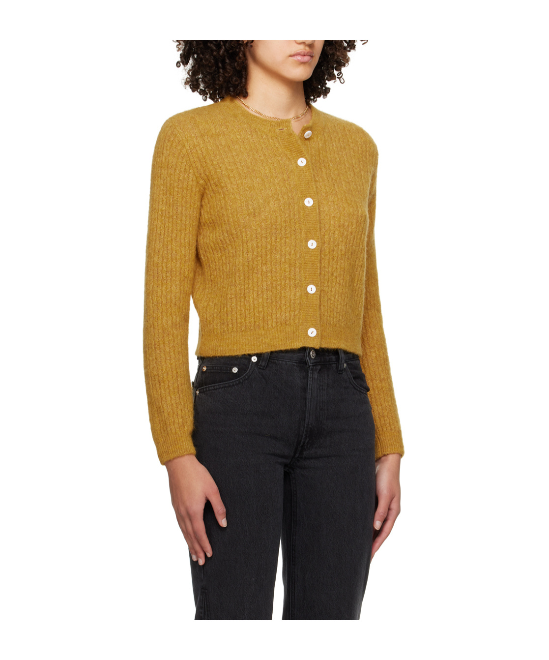 Apc Yellow Milo Cardigan In Brown