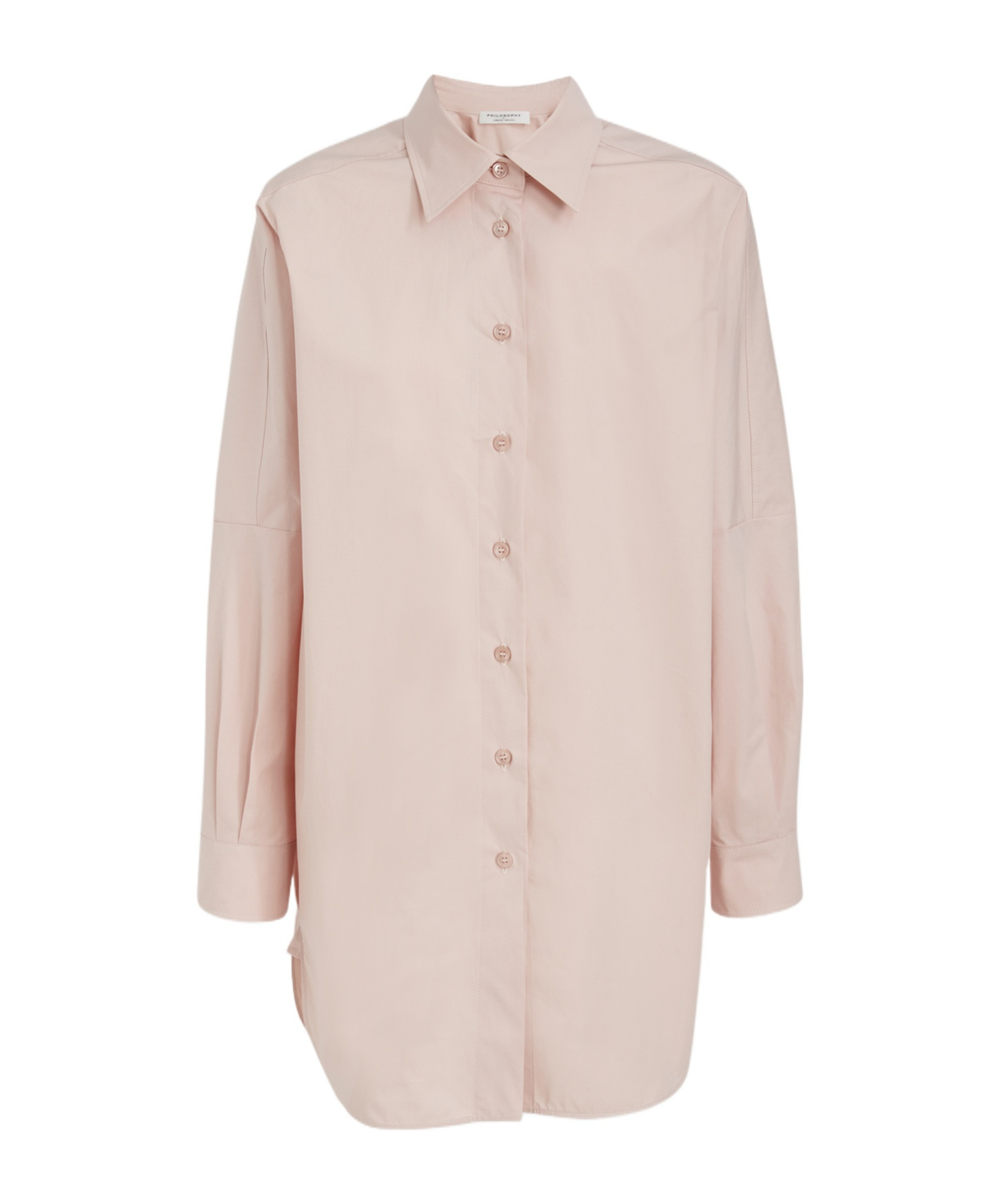 Philosophy Di Lorenzo Serafini Cotton Maxi Shirt In Nude