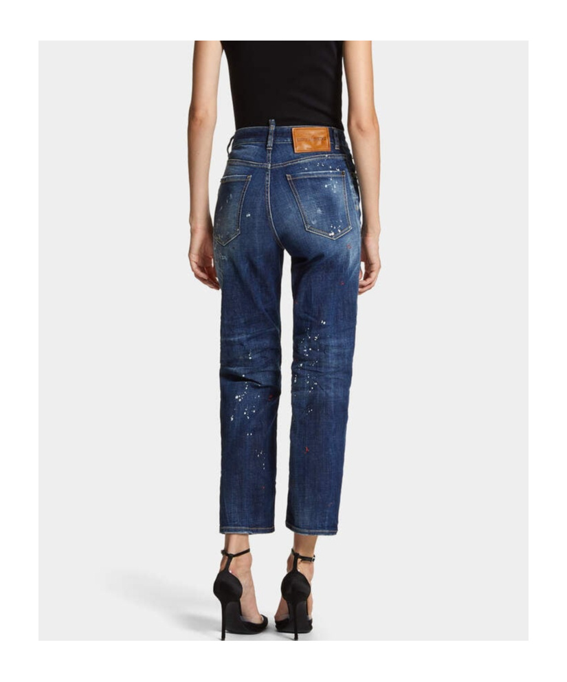 Dsquared2 Distressed Skinny Jeans In Blue