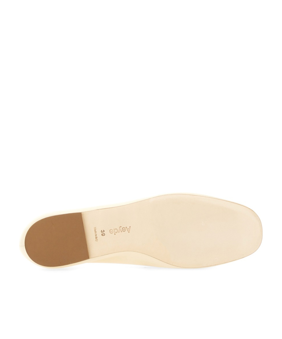 Aeyde Aeydē "kirsten" Dancer Nappa Leather Flats In Nude