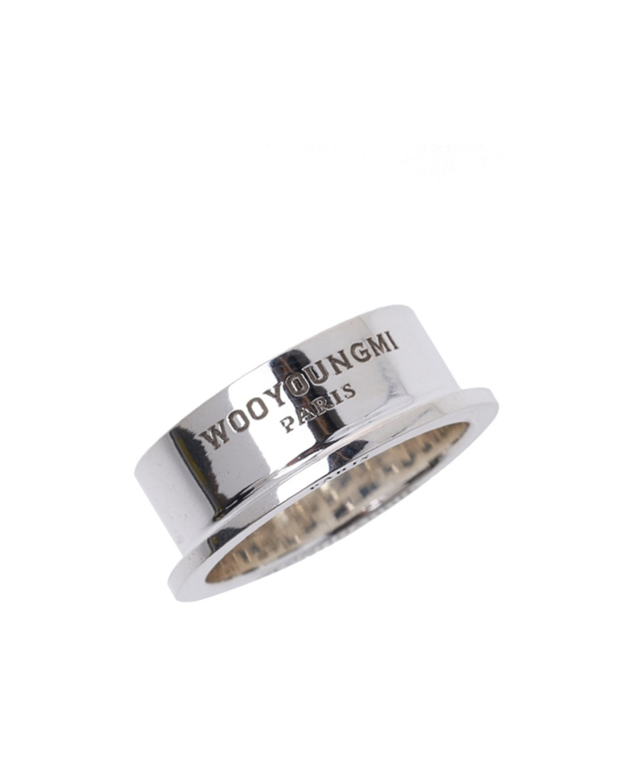 Shop Wooyoungmi Logo Ring In Silver