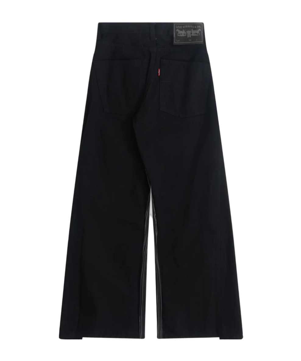 Junya Watanabe Asymmetric Detail Track Pants In Black
