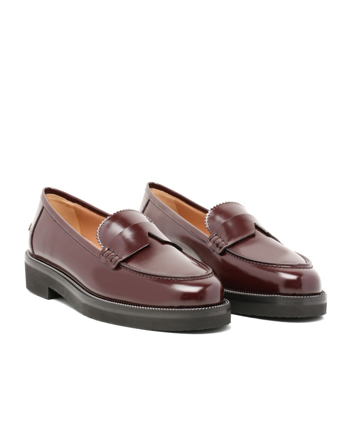 Aquazzura Aqua Loafers Aubergine In Black