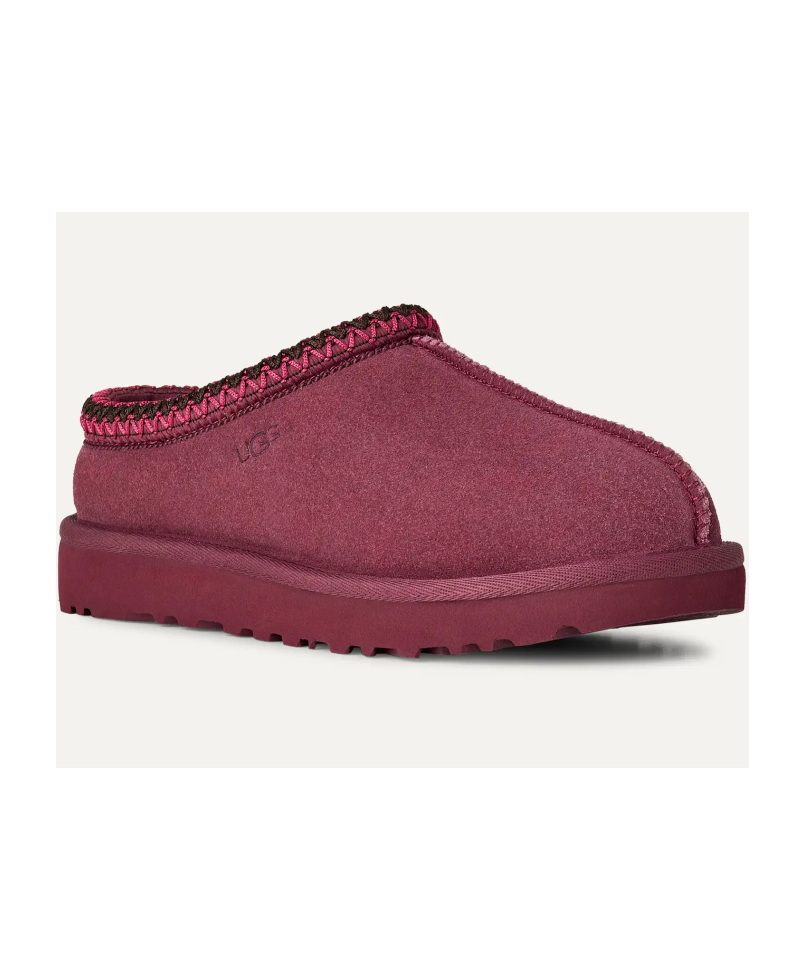 Ugg Tasman Ii Logo Debossed Slippers In Burgundy