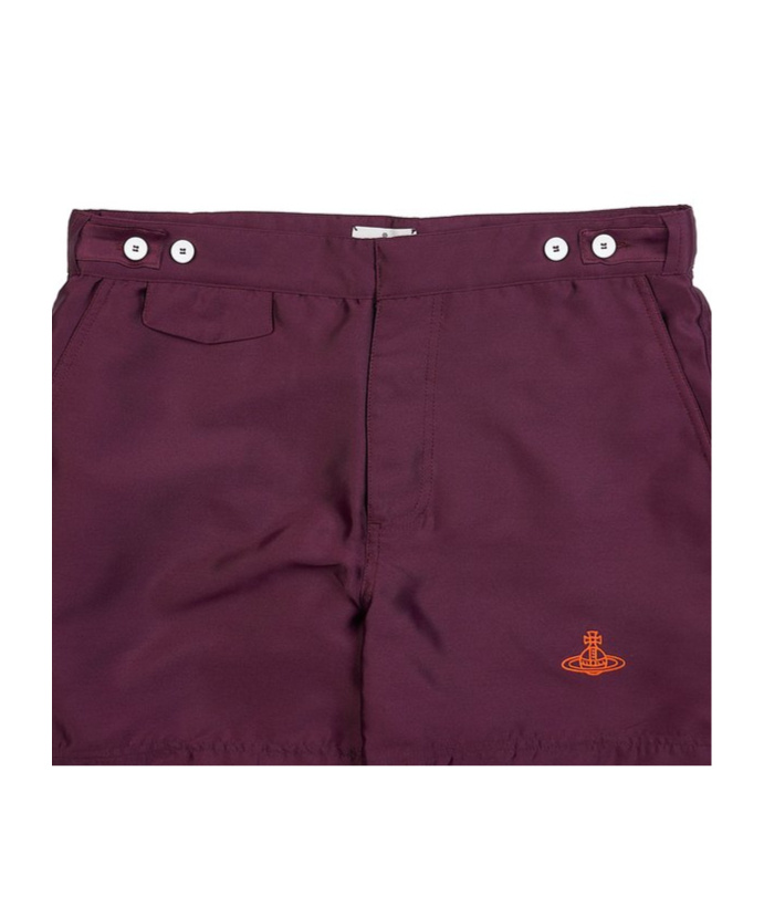 Vivienne Westwood Orb Logo Swimming Trunks In Red