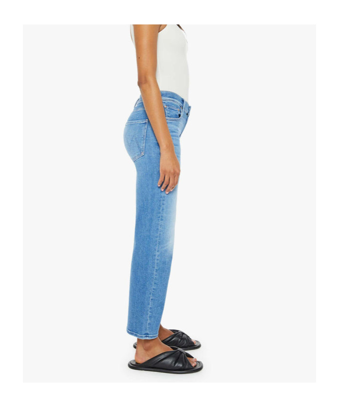 Mother The Patch Pocket Mid Rise Maven Ankle Avant Gardener Jeans In Blue