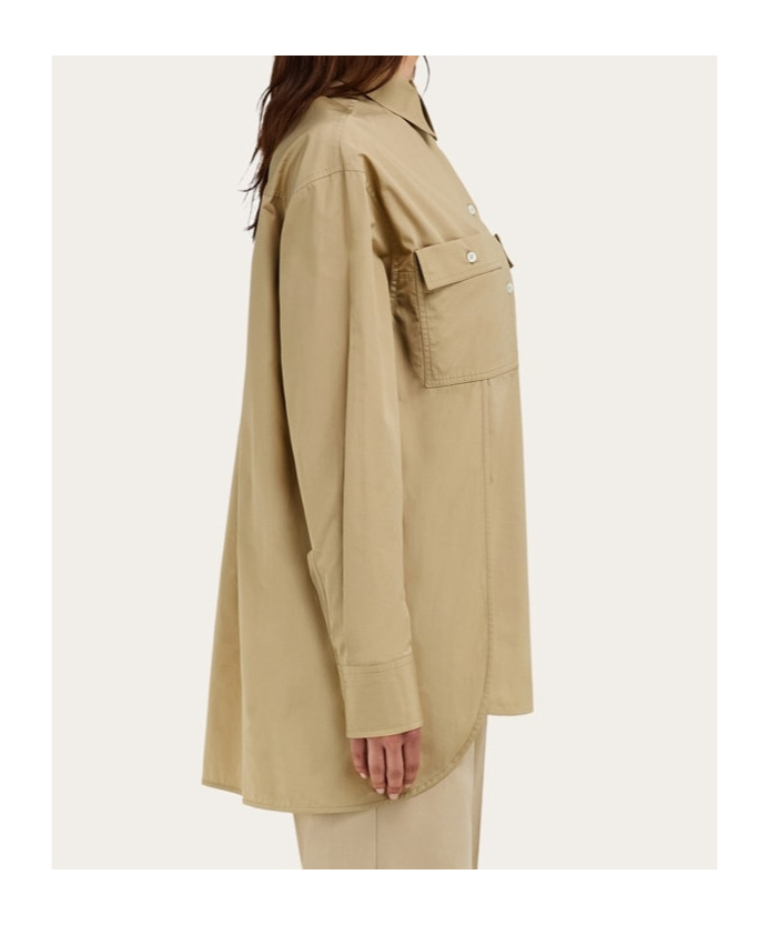 Ferragamo Utility Shirt In Brown