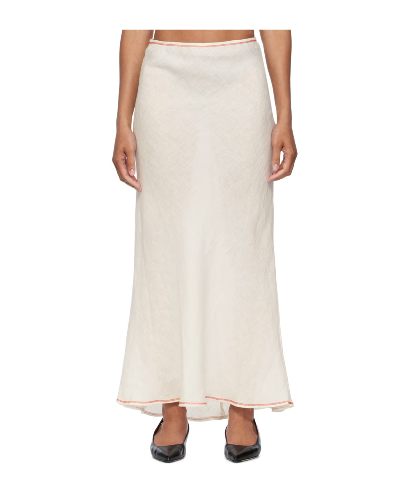 Baserange Off-white Dydine Maxi Skirt In White