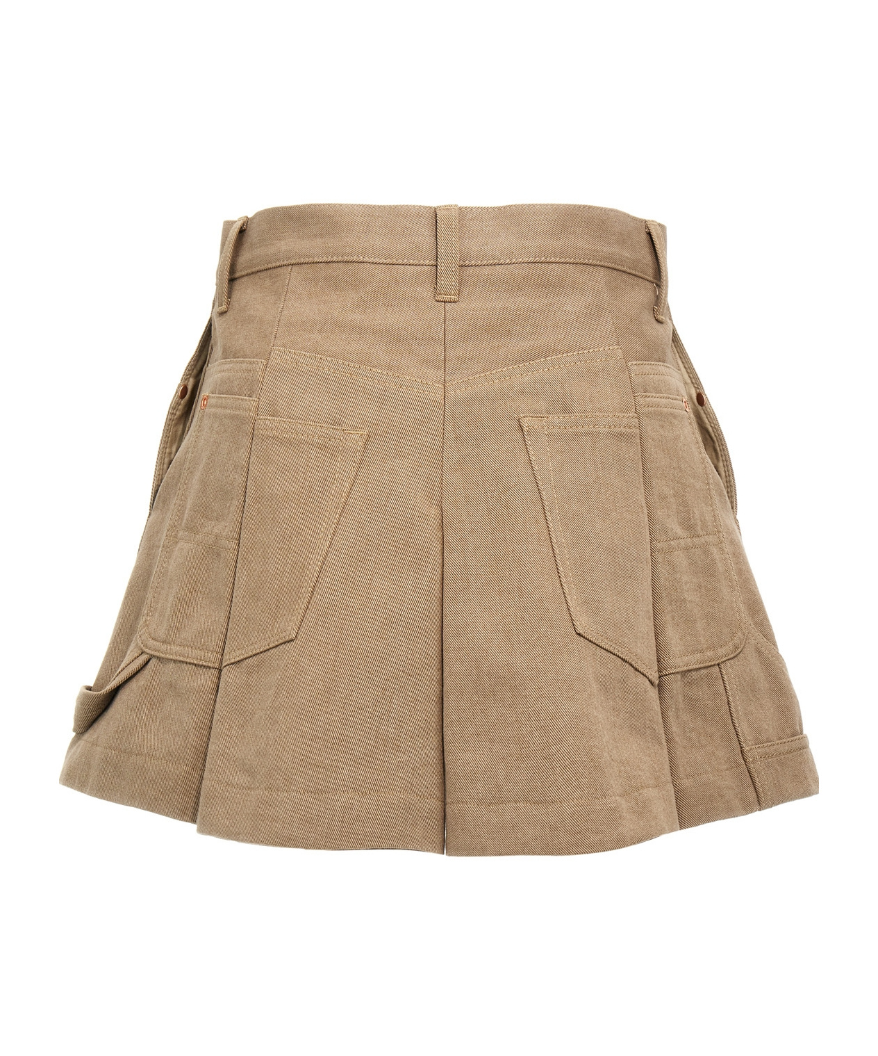 Sacai Belt-loop Culottes In Nude