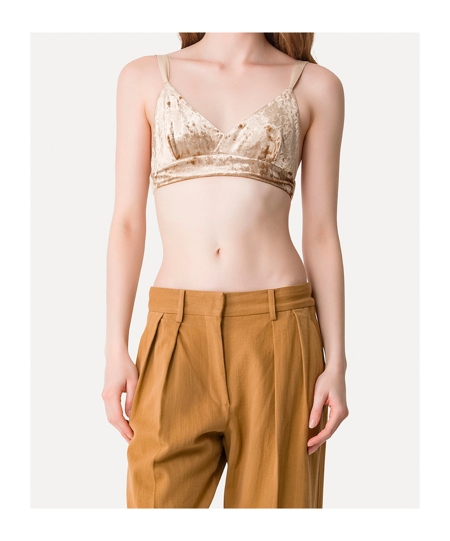 Forte Forte Stretchy Chic Bralette In Gold