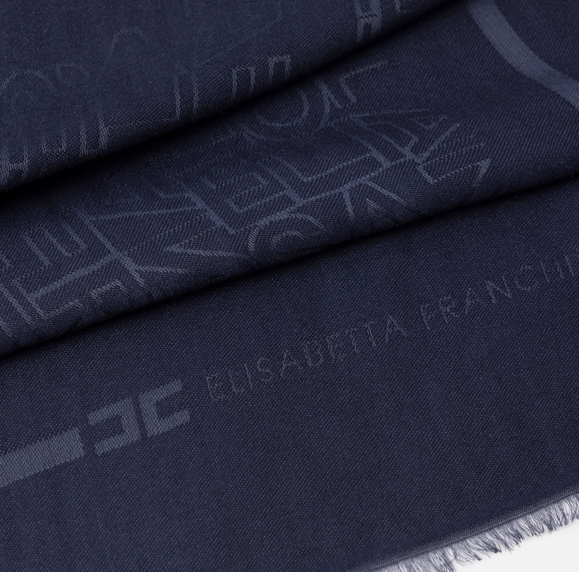 ELISABETTA FRANCHI ELISABETTA FRANCHI JACQUARD LOGO LETTERING SQUARE SCARF