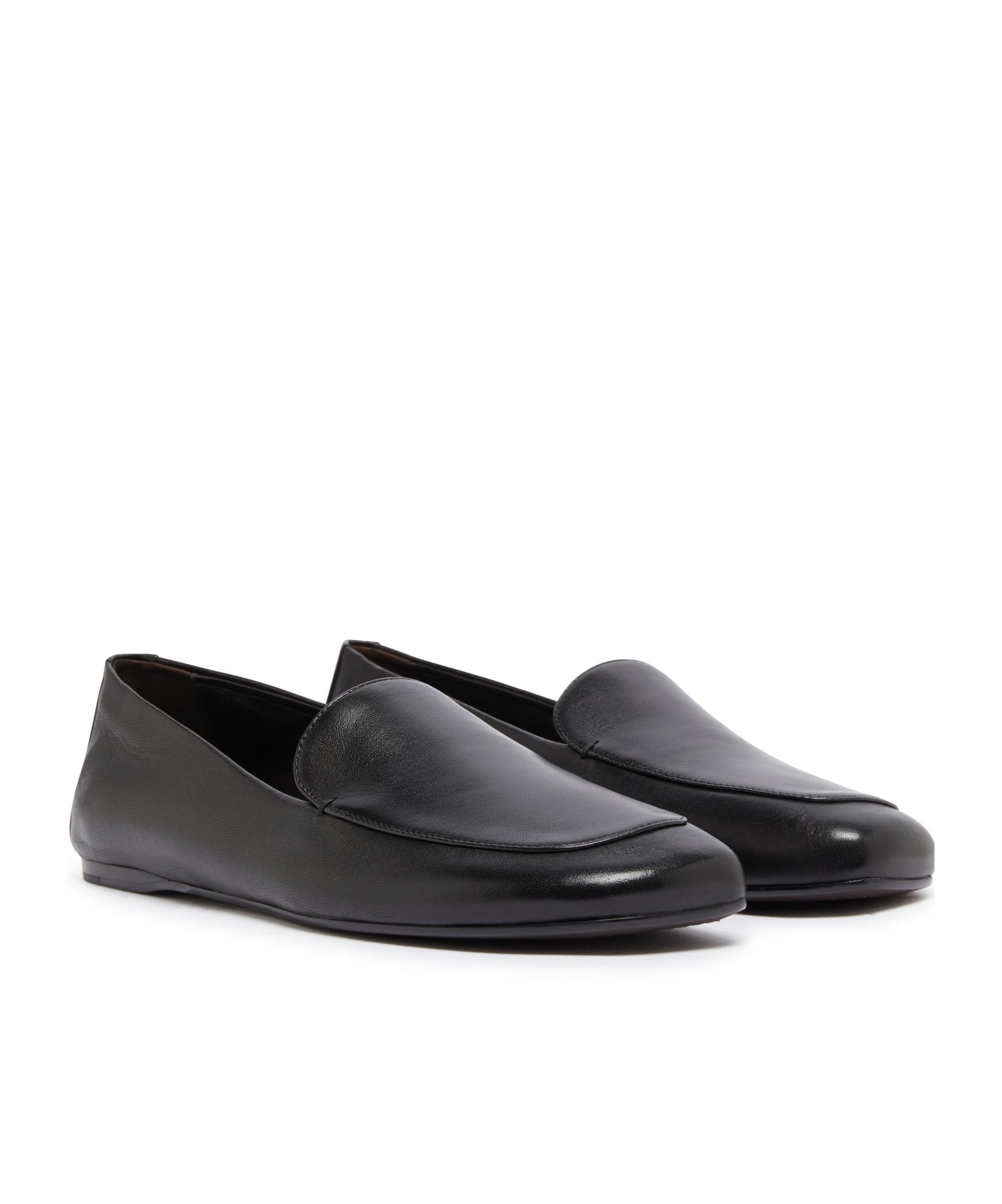 Khaite Black Nappa Leather Monroe Loafers In Black