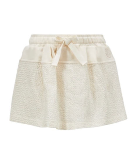 Shop Moncler Embroidered Mini Skirt In White