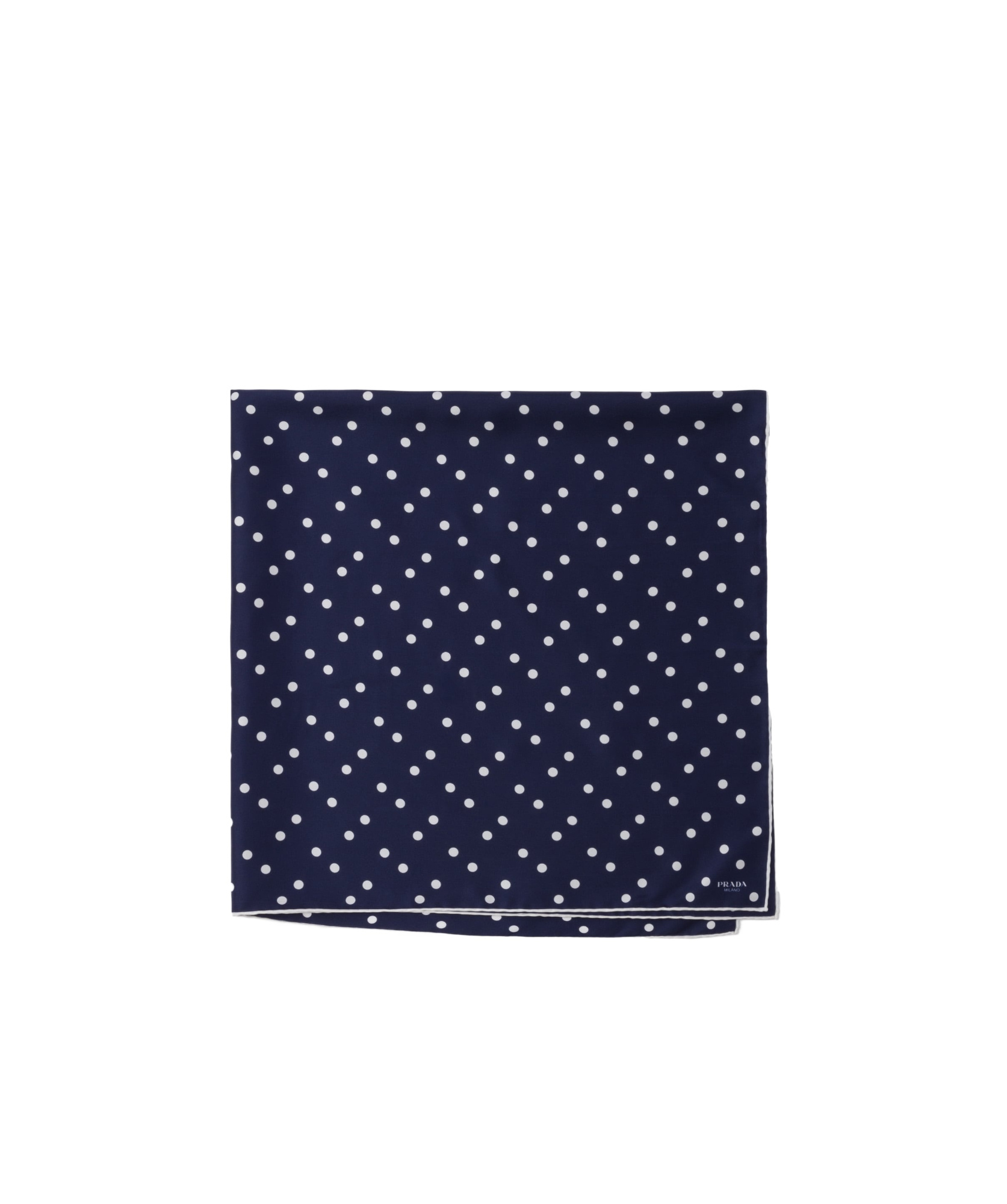 Shop Prada Printed Silk Twill Scarf 90x90 In Blue/white